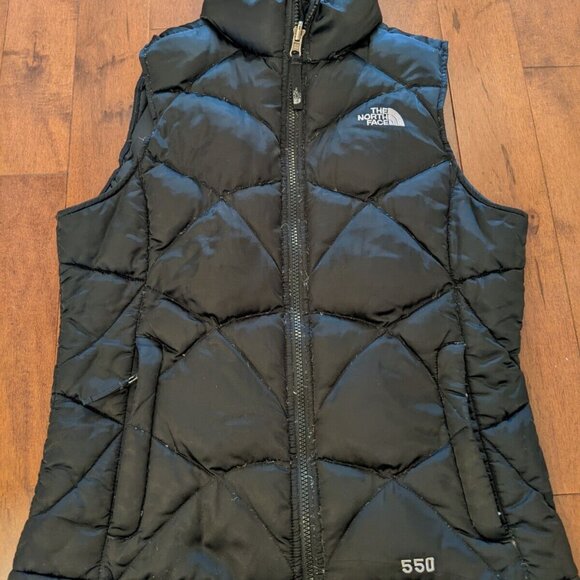 The North Face women's black 550 down filled vest - Picture 1 of 13